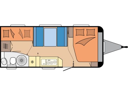 Hobby De Luxe 545 KMF with BUNK BED AND GARAGE **6 Berths/Truma Mover/1st owner/Truma/Alloy wheels/Very neat caravan** photo: 4