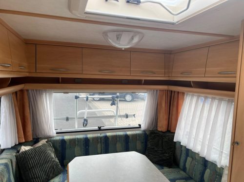 Fendt Saphir 470 | Fahrradtr&auml;ger | Rundsitzgruppe | Festbett | Vorzelt Foto: 8