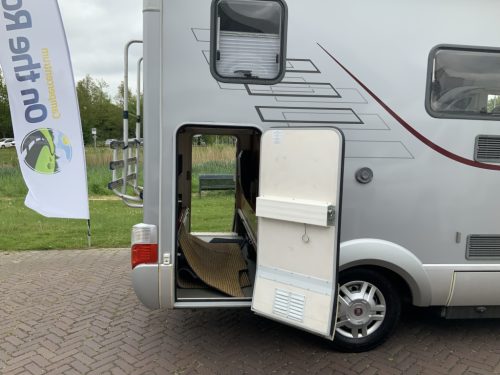 Hymer B 504 SL A-class, Equipped with 1 pers. bed at the rear and a pop-top roof bed at the front, Engine air conditioning, Alko chassis etc, Year of manufacture 2009 Camper centrum on the road photo: 34