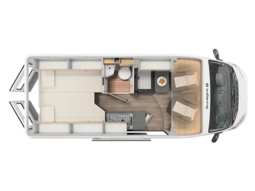 Sunlight Cliff 602 Adventure Edition 602 single beds, roof air conditioning photo: 12