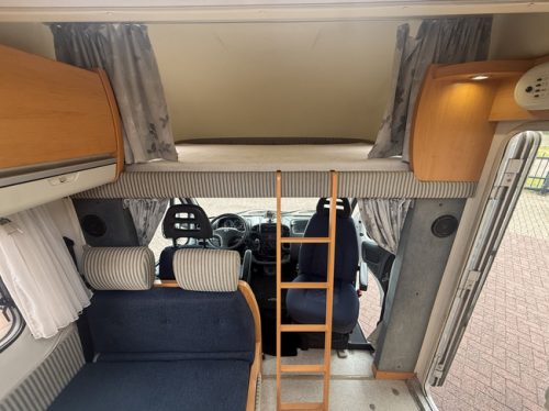 Hymer C 644 alcove transverse bed+bunk bed full options in very good condition air conditioning awning TV electric dish 2x solar panels large garage inverter tow bar photo: 11