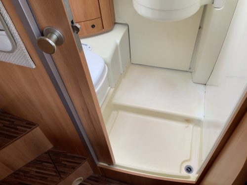 Hymer B 504 SL A-class, Equipped with 1 pers. bed at the rear and a pop-top roof bed at the front, Engine air conditioning, Alko chassis etc, Year of manufacture 2009 Motorhome centrum on the road photo: 27