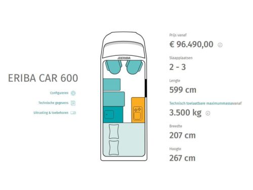 Eriba Car 600 599CM -AUTOM-Model 2027 foto: 17