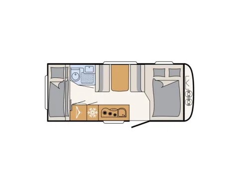 Dethleffs Summer Edition 500 QSK bunk bed / transverse bed photo: 1