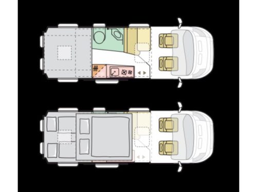 Adria Twin Sports 640 SGX Supreme 180 ch AUTOMATIQUE 9 vitesses Euro6 Fiat Ducato Maxi 4250 kg **Lits jumeaux r&eacute;glables en hauteur / Toit relevable m photo : 4