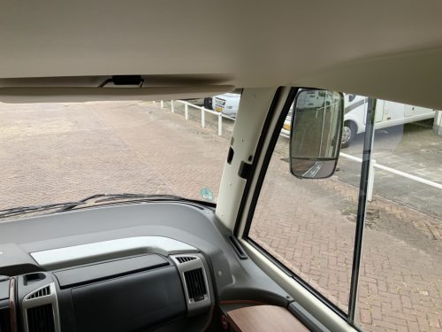 Hymer B 504 SL A-class, Equipped with 1 pers. bed at the rear and a pop-up bed at the front, Engine air conditioning, Alko chassis etc, Year of manufacture 2009 Motorhome centre on the road photo: 23