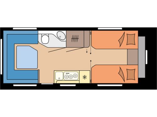 Hobby Maxia 585 UL with single beds **Absolute top segment of Hobby/Very spacious caravan/New caravan** photo: 4