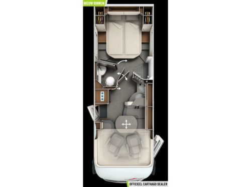 Carthago Chic C-Line I 5.0 QB L 170hp Automatic | French bed | Cupboards i.p.v. Drop-down bed | Lithium | Inverter | Leather | Alde | Separate shower photo: 2