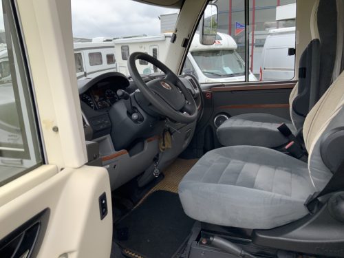 Hymer B 504 SL A-class, Equipped with 1 pers. bed at the rear and a pop-up bed at the front, Engine air conditioning, Alko chassis etc, Year of manufacture 2009 Motorhome centre on the road photo: 17