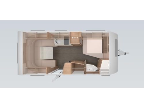 Knaus Sudwind 60 Years 500 FU Franz&ouml;sisches Bett Campovolo Grau Foto: 10