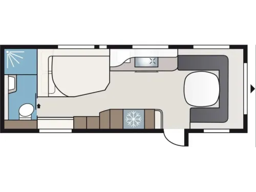 Kabe Imperial 740 TDL Modell 2026 - E5 Aufteilung  Foto: 18