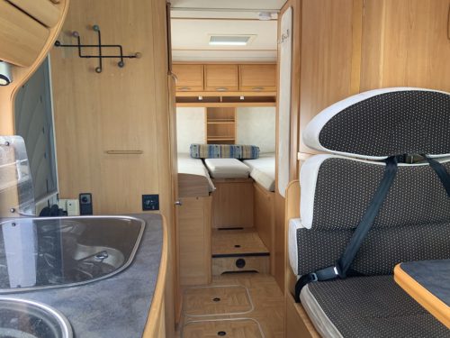 LMC Fiat Ducato 2.8 JTD 128 HP, AUTOMATIC Semi-integrated, Engine air conditioning, 2 Single beds (Low), Alko-chassis etc. Year of manufacture 2003 Motorhome centre on the road Marum photo: 4