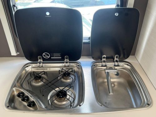 Caravelair Antares 476 Family Litera | Portabicicletas | Avance | TV | Cama francesa | Asiento de tren | Mosquitera foto: 16