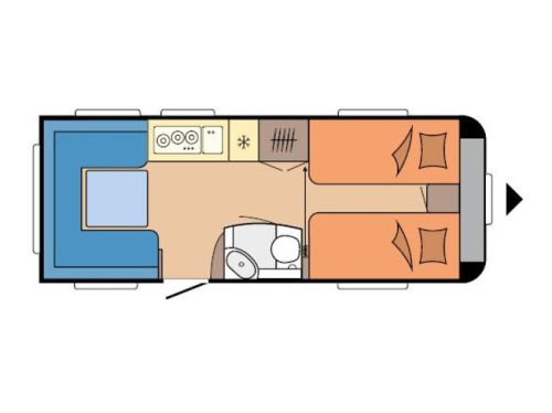 Hobby Prestige 540 UL ENKEL BED MOVER LUIFEL foto: 14