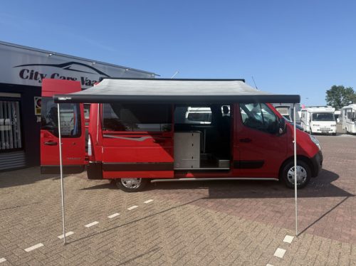 Renault Master automatic bus camper very luxurious conversion transverse bed air conditioning cruise ctr camera navi awning solar panel maxxfan tow bar photo: 3