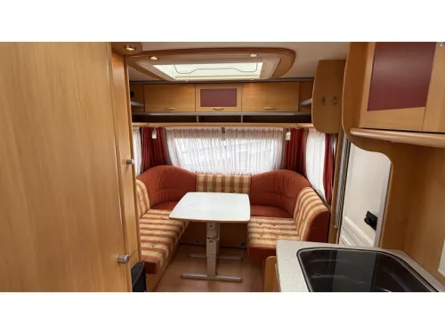 Dethleffs Summer Edition 430 DB lit fixe banquette en U toilette photo : 2