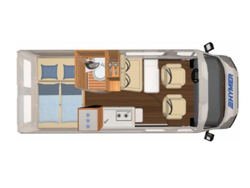 HymerCar Free 600 Transverse bed and Pop-top roof/Bed photo: 15