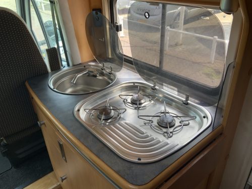 LMC Fiat Ducato 2.8 JTD 128 HP, AUTOMATIC Semi-integrated, Engine air conditioning, 2 Single beds (Low), Alko-chassis etc. Year of manufacture 2003 Motorhome centre on the road Marum photo: 9