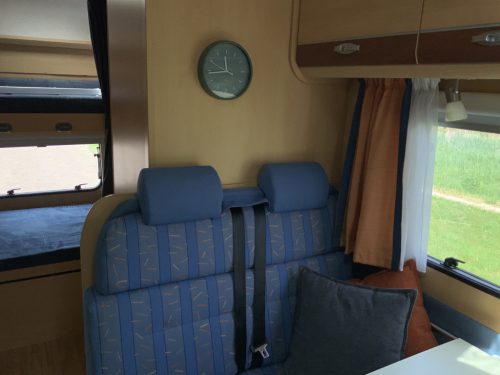 Detlheffs A 5881 Fiat 2.3 130 HP, Alcove, Bunk bed, 5 seats and 6 berths, Shows signs of use, Year 2007 Camper centrum on the road photo: 9
