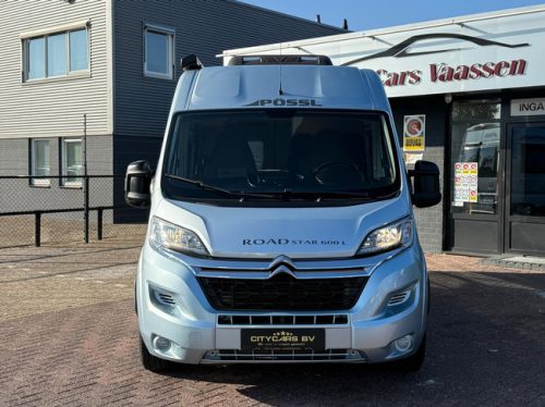 P&ouml;ssl Road Star 600 L Euro 5 150 pk construct sloten buscamper lengte bedden navi camera zonnepaneel airco cruise ctr trekhaak remis plisse hordeur foto: 1