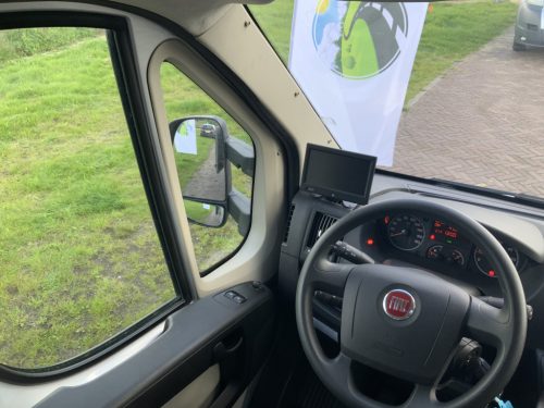 B&uuml;rstner Travel Van 2.3 MultiJ. 130 HP Semi-integrated. Engine air conditioning, Garage, 2 single beds, Length 6.70 m., etc. Year of manufacture 2013 Motorhome center on the road photo: 22