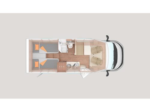 Weinsberg CaraCompact Pepper Edition 600 MEG 140 hp Euro 6 Fiat Ducato 8 **Single beds/Bike rack/Lithium/Inverter/2x Smart TV/Navi/C photo: 4