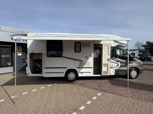 Chausson Flash 718 EB French bed+pop-top roof bicycle rack solar panel electric dish tv mosquito net remis plisse photo: 3