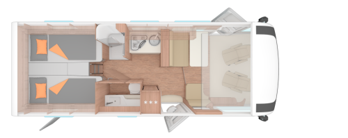 Weinsberg CaraCore 700 MEG, Automaat Camas individuales Techo elevable 4 plazas foto: 27