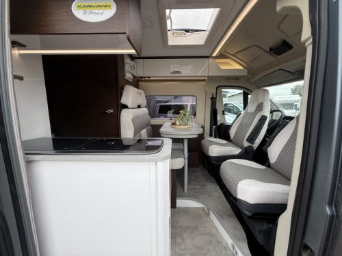 Karmann davis 620 9 speed automatic van conversion 141 hp euro 6 single beds awning flyscreen door swivelling bike rack solar panel photo: 23
