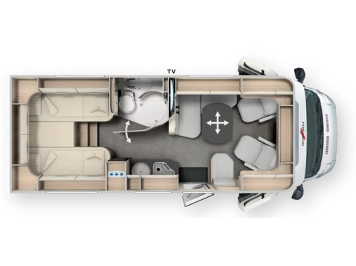 Carthago T 430 KB LE 140 hp AUTOMATIC 9-Speed Euro6 Fiat Ducato **Single beds/4 seats/Awning/32" Smart TV/XXL Garage/Only photo: 4