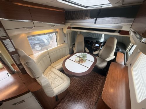 Hymer S 790 150 hp very luxurious version French bed + pull-down bed xxl fridge oven awning leather air conditioning camera tv electric dish tv large garage photo: 14