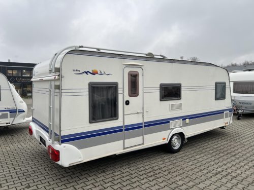 Hobby De luxe Easy 560 KMFE Etagenbett Sitzgruppe Franz&ouml;sisches Bett Foto: 12