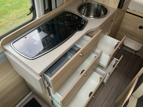 Knaus Boxstar Campervan AUTOMATIC Transverse bed, Engine air conditioning, Swivel seats, Bicycle carrier Busbiker, Year 2017 Camper centrum on the road Marum photo: 13