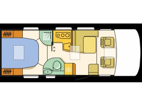 Adria SONIC I 600 SC 130 hp Euro6 Fiat Ducato NL-Camper **Queensbed/4 berths/Awning/Memo chassis carrier/Roof air conditioning/Bearlock/Very photo: 4