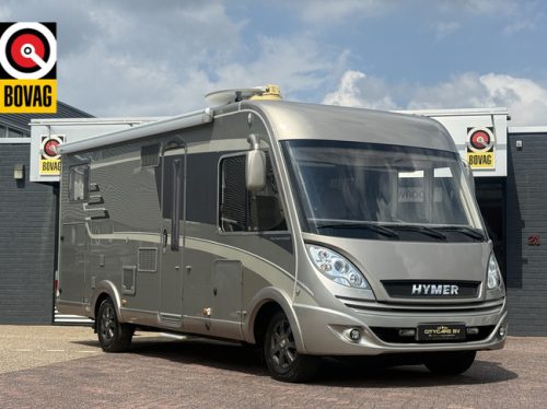 Hymer B 594 automatic 150 hp very compact camper full options dwarbed+hefbed EP levelsysteem luifel webasto standkachel dakairco 2x zonnepaneel elktr schotel tv grote garage photo: 0