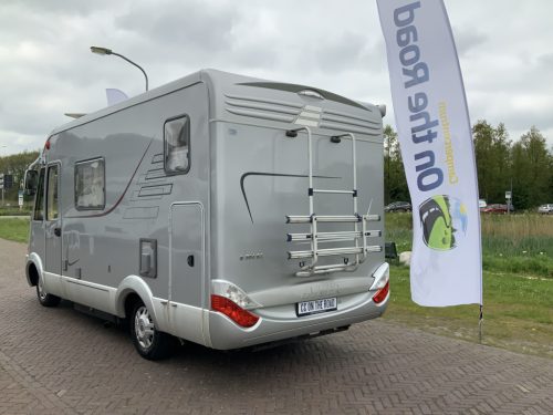 Hymer B 504 SL A-class, Equipped with 1 single bed at the rear and a pop-up bed at the front, Engine air conditioning, Alko chassis etc, Year of manufacture 2009 Motorhome centre on the road photo: 31