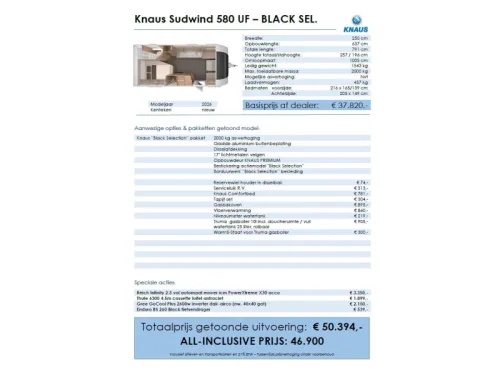 Knaus Sudwind Black Selection 580 UF MOVER-AIRCO-LUIFEL-LUX&Eacute; photo: 20