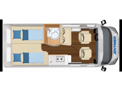 Hymer Yosemite 600 LITS JUMEAUX 160 ch Euro6 Fiat Ducato **Unique/Chauffage diesel/4 places assises/2x batterie auxiliaire/Store/1er propri&eacute;taire/Seulement photo: 4