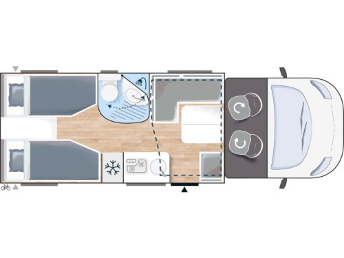 Chausson 627 5 berths with single beds photo: 10