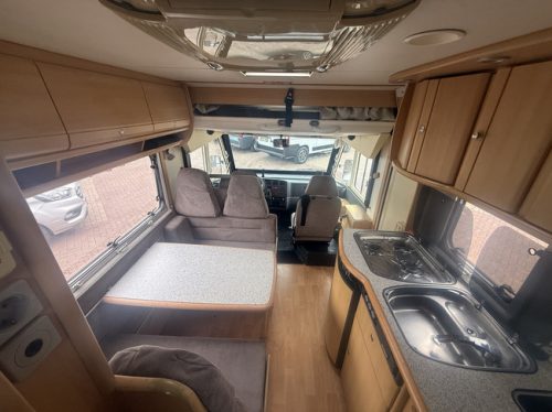 Dethleffs Esprit 2.8 128 hp overcab bed bunk bed awning bike rack 2x solar panel roof air conditioning camera face to face garage photo: 15