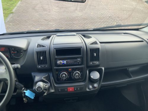 B&uuml;rstner Travel Van 2.3 MultiJ. 130 HP Semi-integrated. Engine air conditioning, Garage, 2 single beds, Length 6.70 m., etc. Year of manufacture 2013 Motorhome center on the road photo: 23