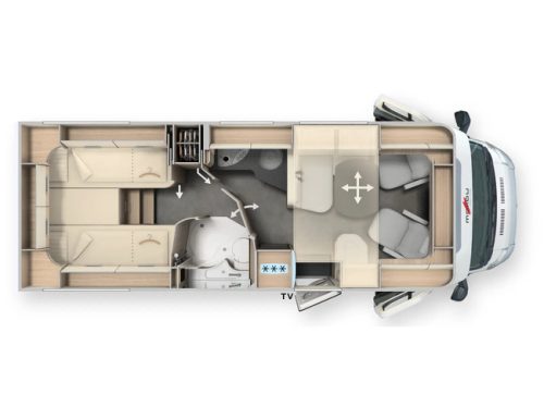 Malibu by Carthago T 460 KB LE 140 hp AUTOMATIC 9-speed Euro6 Fiat Ducato **Single length beds/Packed with options/4 seats/Lithium/Solar panel/Inverter photo: 4