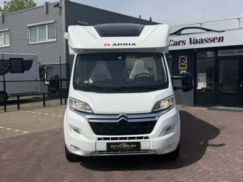 Adria CORAL 600 SC 164 hp euro 6 very compact camper queen bed panoramic roof electric bike rack tv 2x solar panel Remis pleated Maxxfan Navi camera leather fly screen door photo: 1