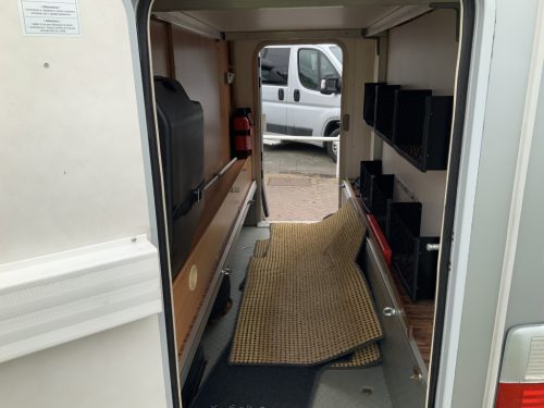 Hymer B 504 SL A-class, Equipped with 1 pers. bed at the rear and a pop-up bed at the front, Engine air conditioning, Alko chassis etc, Year of manufacture 2009 Motorhome centre on the road photo: 18