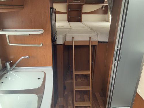Hymer Exsis-I 674 EX 2.3 MultiJet 160 HP, A-class, Motor-airco, 2 Single beds, Pop-top roof bed, Garage, Towing hitch, etc, etc. Camper centrum on the road photo: 13