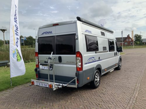 P&ouml;ssl  640  160 PK  Kastenwagen , Einzelbetten, Motor-Klimaanlage, Fahrradtr&auml;ger schwenkbar f&uuml;r zwei E-Bikes  , Bj.2010 Marum Camper centrum on the road foto: 34