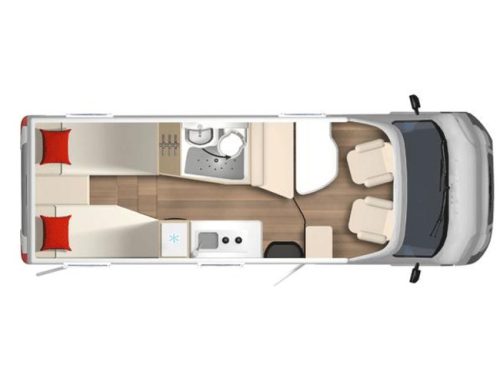 B&uuml;rstner Nexxo Van T 690 G SINGLE BEDS + 3.650 KG. photo: 15