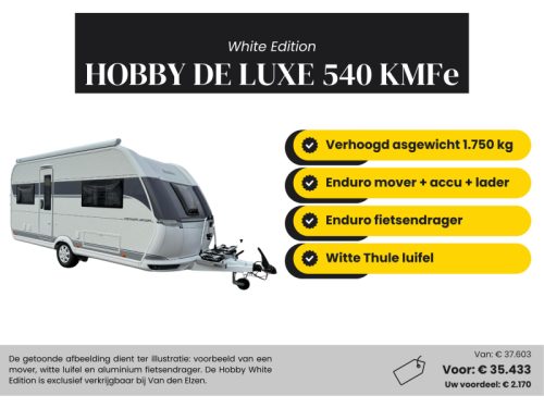 Hobby De Luxe 540 KMFE White Edition Actiepakket