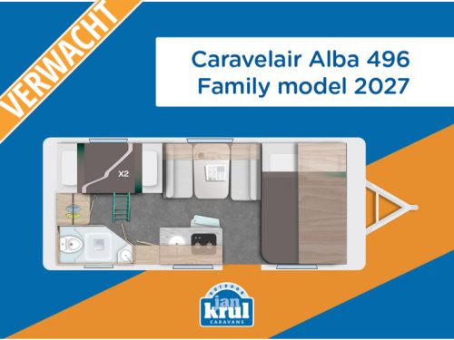 Caravelair Alba Family 496 Bunk bed Caravan