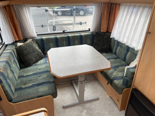 Fendt Saphir 470 | Fahrradtr&auml;ger | Rundsitzgruppe | Festbett | Vorzelt Foto: 7